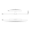 HV8103T-WHT - Vanita White 800mm Adjustable Wall Light