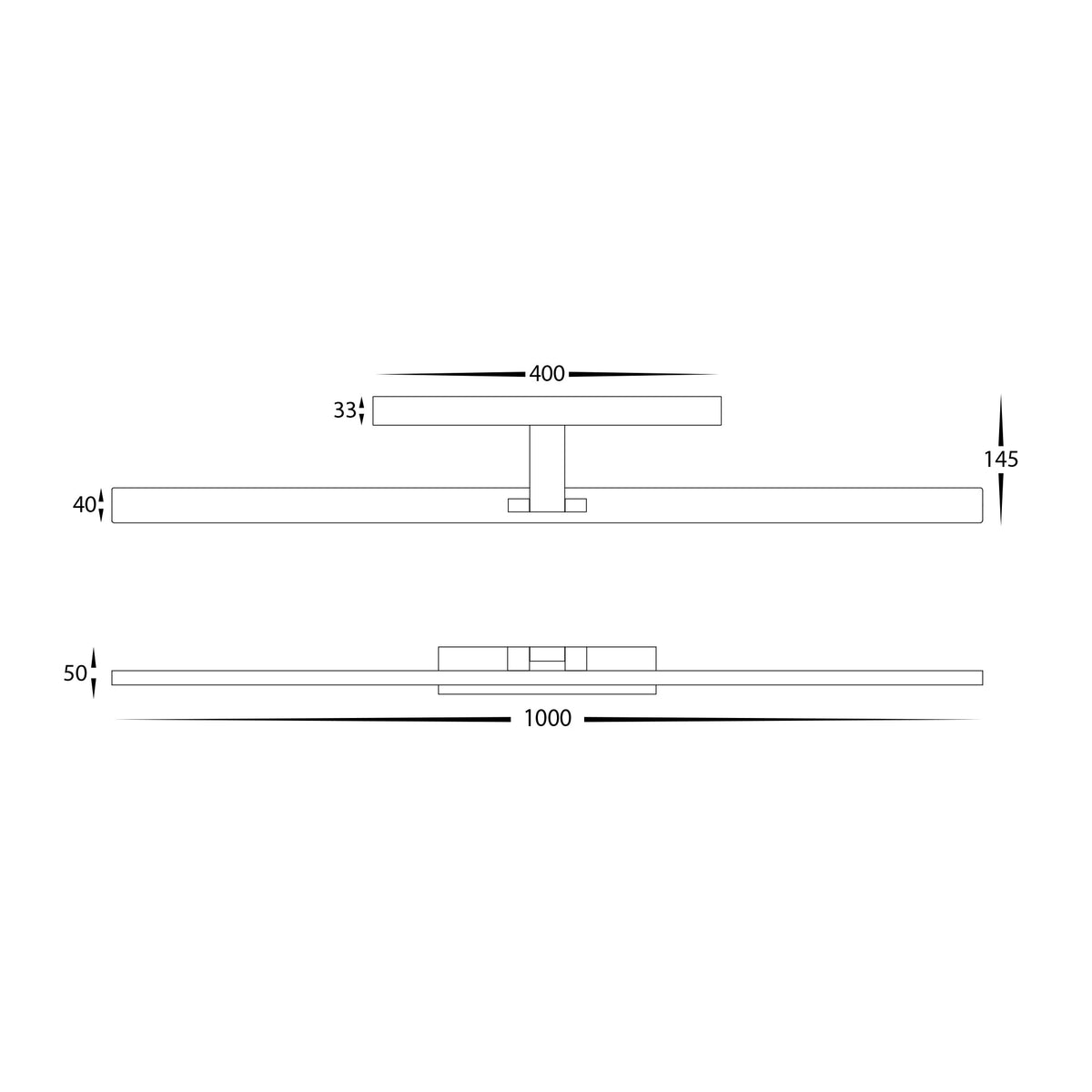 HV8104T-WHT - Vanita White 1000mm Adjustable Wall Light