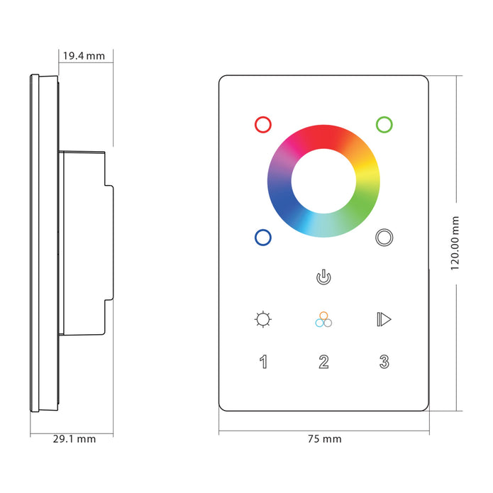 HV9101-2820 - RGBC or RGBW LED Touch Panel