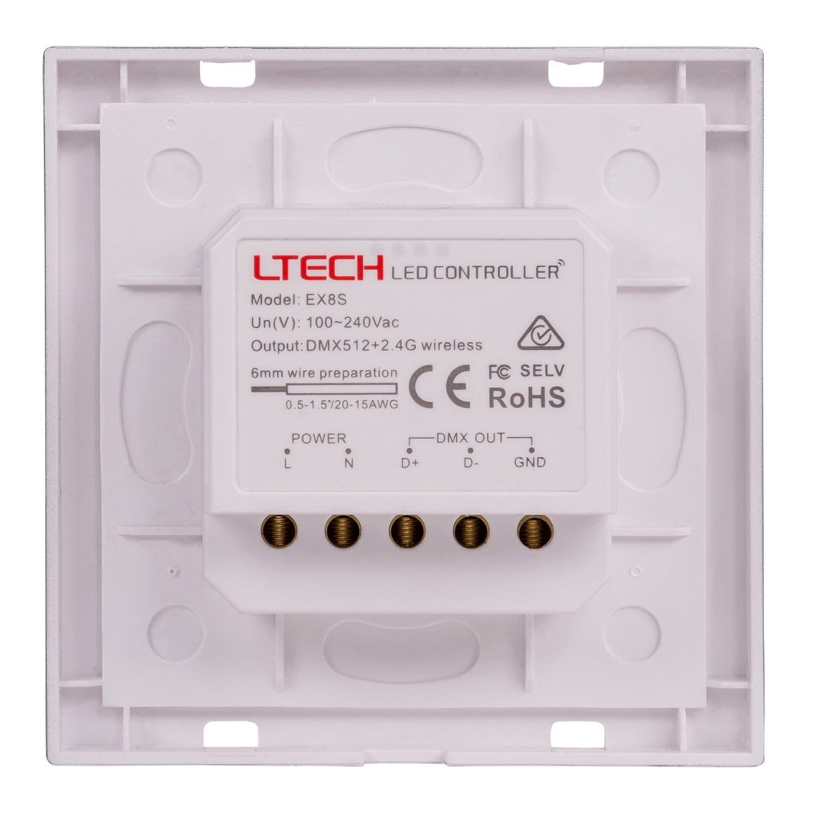HV9101-EX8S - RGBC or RGBW Zone RF LED Strip Touch Panel Controller