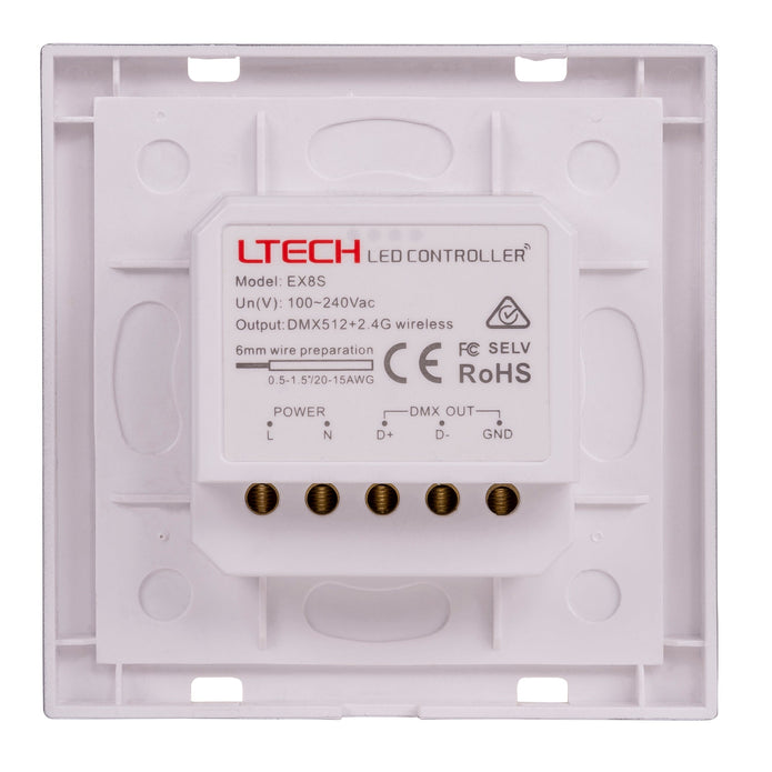 HV9101-EX8S - RGBC or RGBW Zone RF LED Strip Touch Panel Controller