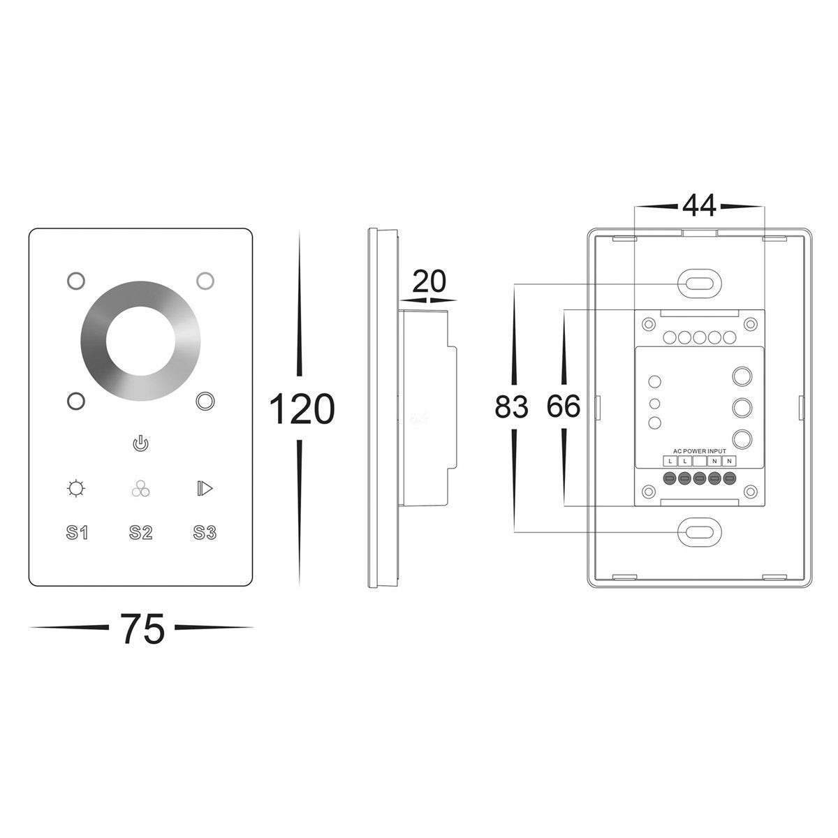 HV9101-ZB-RGBWTP Dimensions