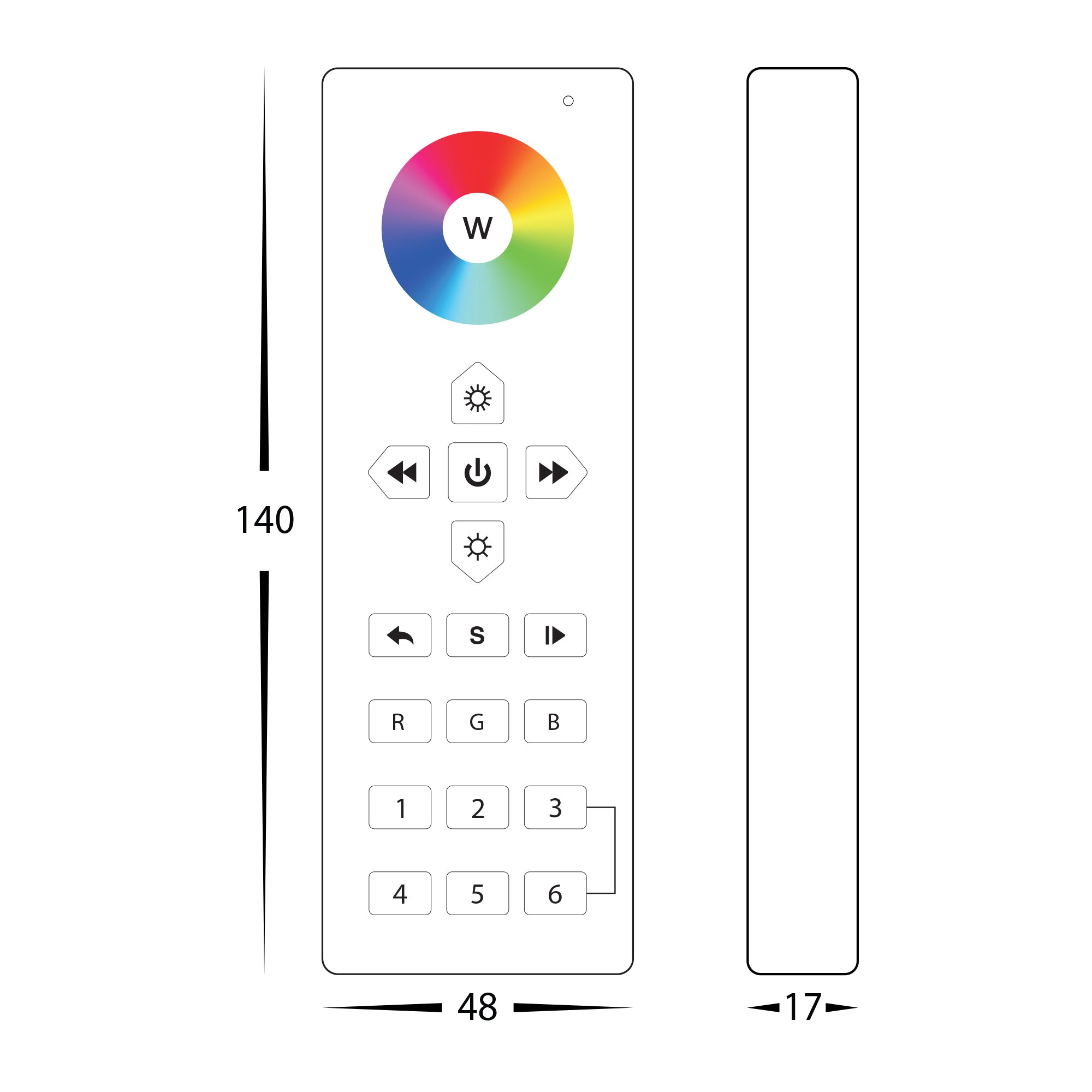 HV9102-2819RGBW - RGBC or RGBW 6 Zone LED Strip Controller