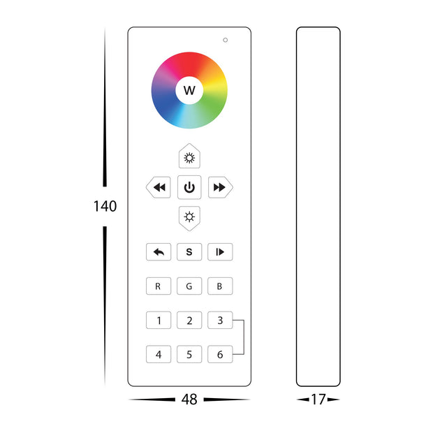 HV9102-2819RGBW - RGBC or RGBW 6 Zone LED Strip Controller