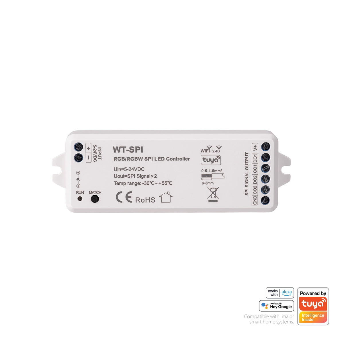 HV9105-SPI-2CH - WIFI + RF SPI LED Strip Receiver