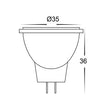 HV9311C | HV9311N | HV9311W - 3w MR11 12v DC LED Globe