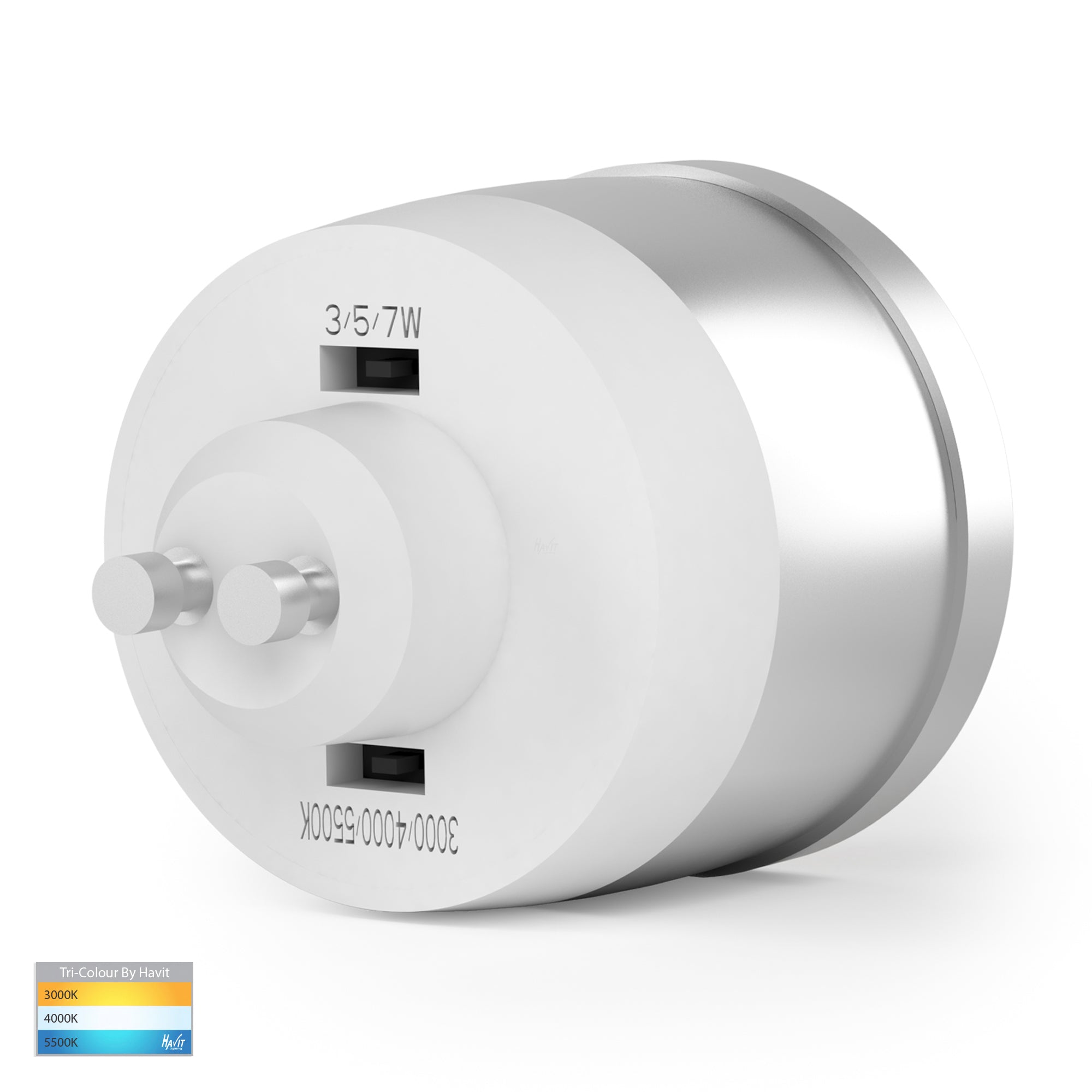 HV9506D - TRI-Colour 9in1 240v GU10 Dimmable LED Globe