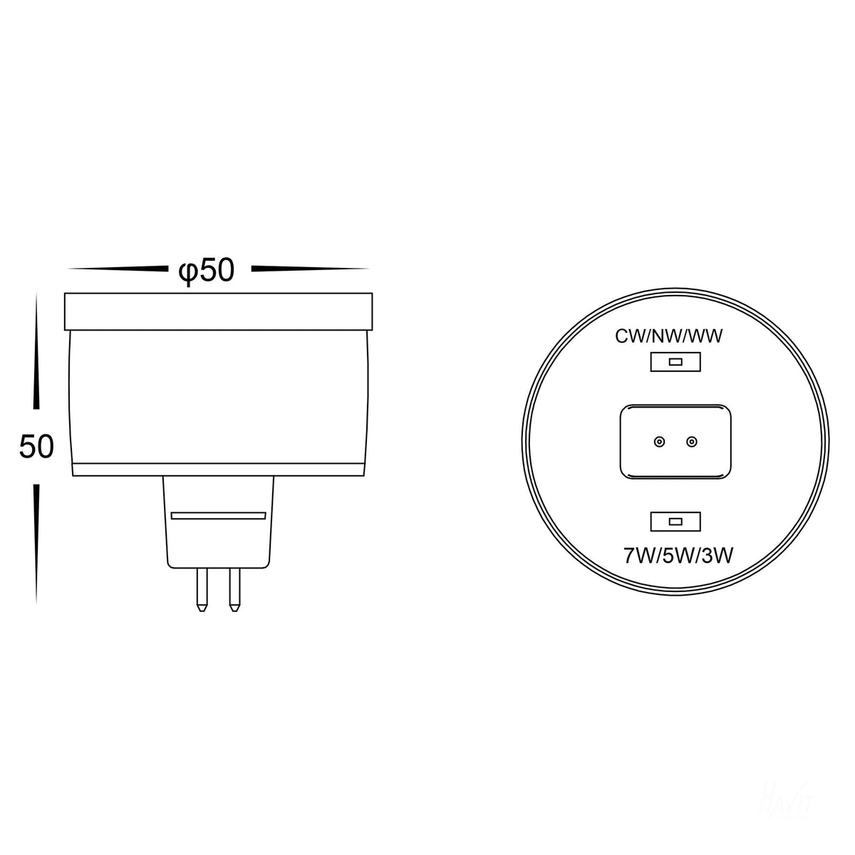 HV9508 - TRI- Colour 9in1 24v DC LED Globe