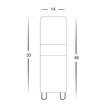 HV9511C-HV9511W - 2w G9 LED Globe