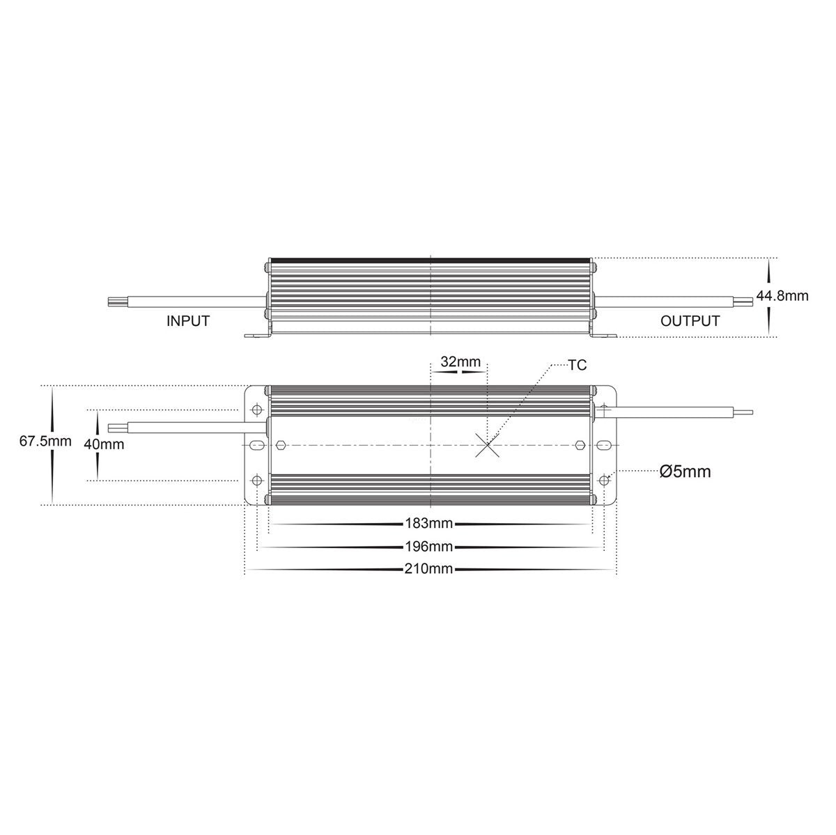 HV9658-100W Dimensions