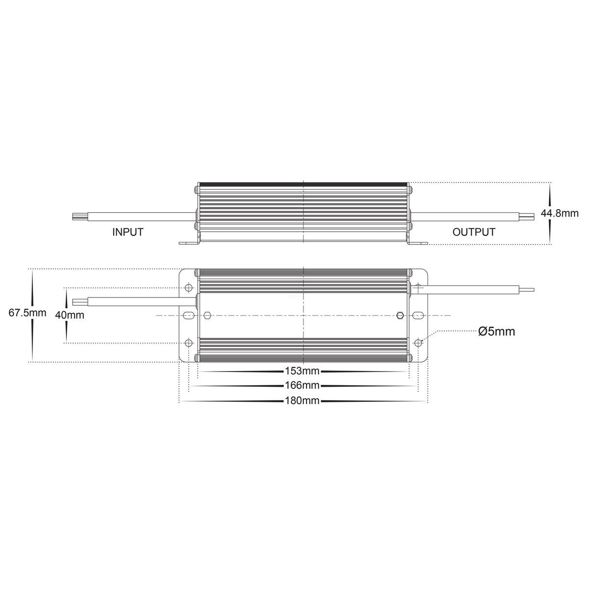 HV9658-60W Dimensions