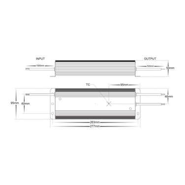 HV9658-12V275W - 275w Weatherproof LED Driver