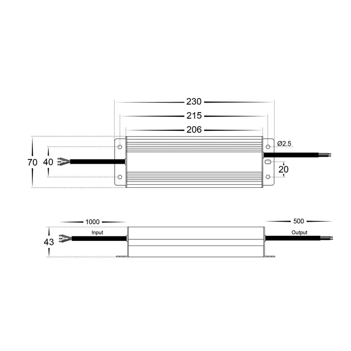 HV9660-100W - 100W Weatherproof Dimmable LED Driver