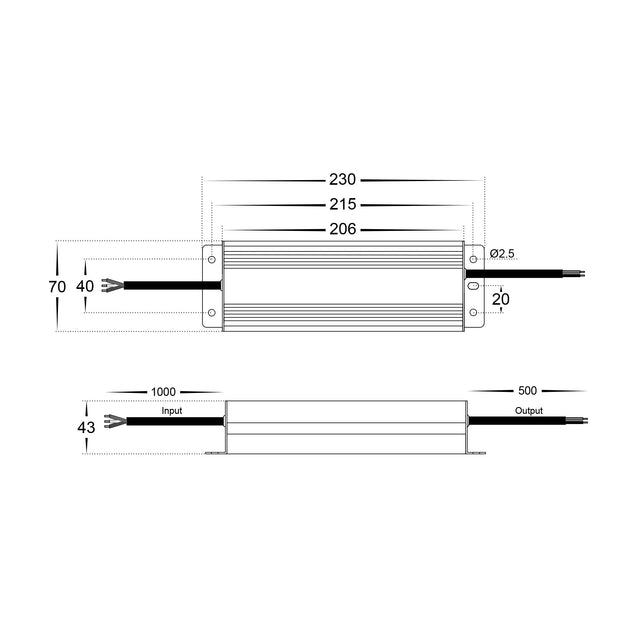 HV9660-100W - 100W Weatherproof Dimmable LED Driver