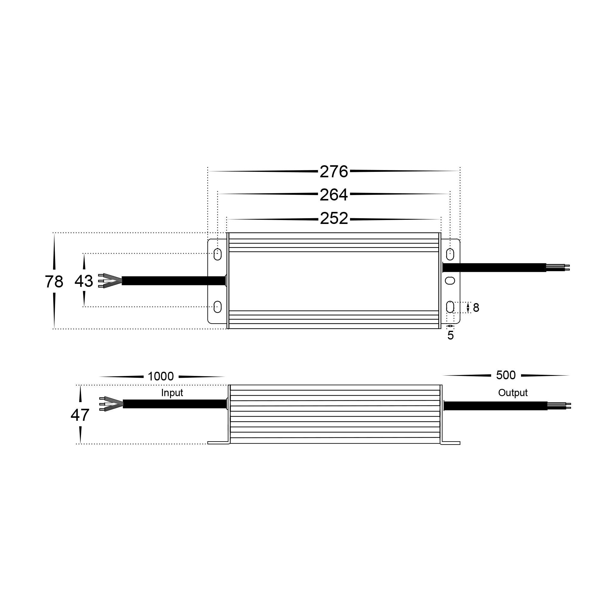 HV9660-300W - 300W Weatherproof Dimmable LED Driver