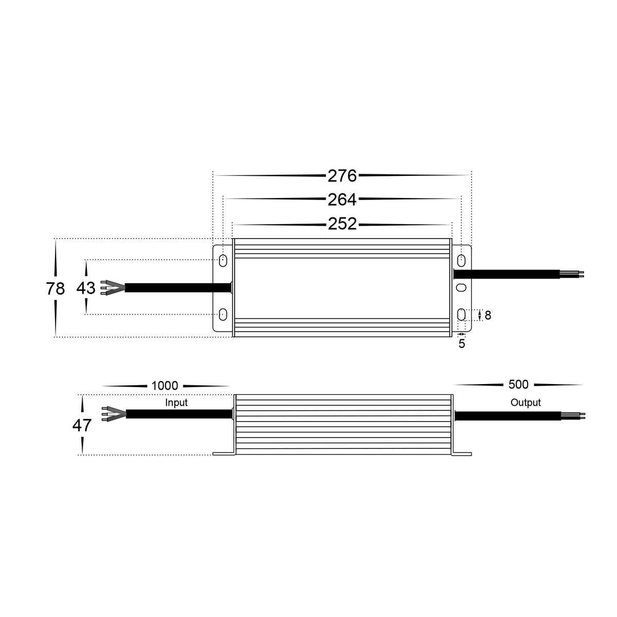 HV9660-300W - 300W Weatherproof Dimmable LED Driver