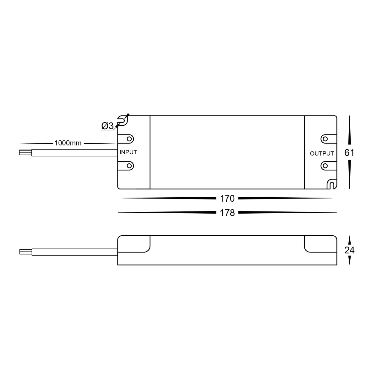 HV9660-60W - 60W Indoor Dimmable LED Driver
