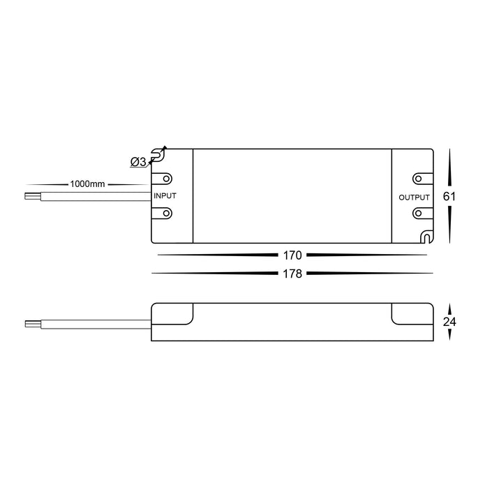 HV9660-60W - 60W Indoor Dimmable LED Driver