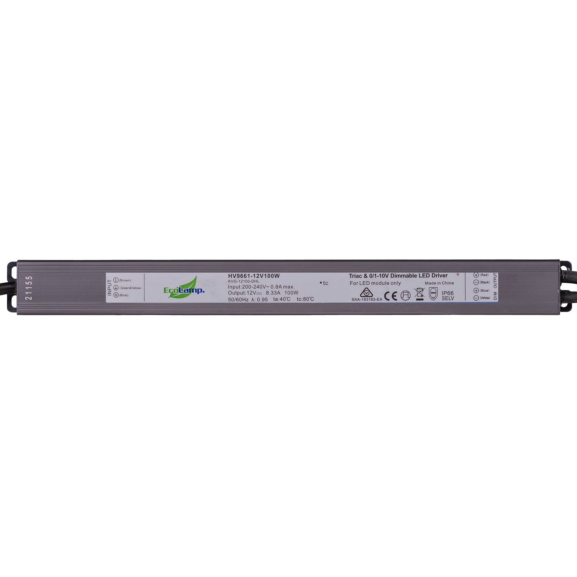 HV9661-100W - 100W Triac + 0-1/10v Dimmable LED Driver