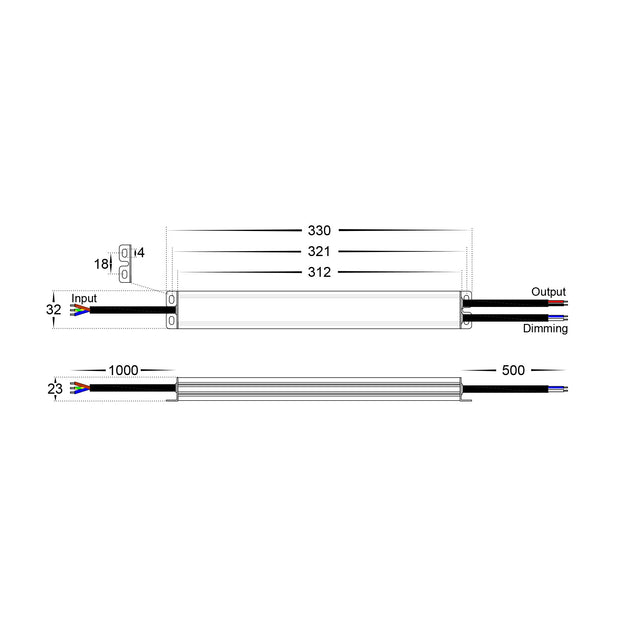 HV9661-100W - 100W Triac + 0-1/10v Dimmable LED Driver