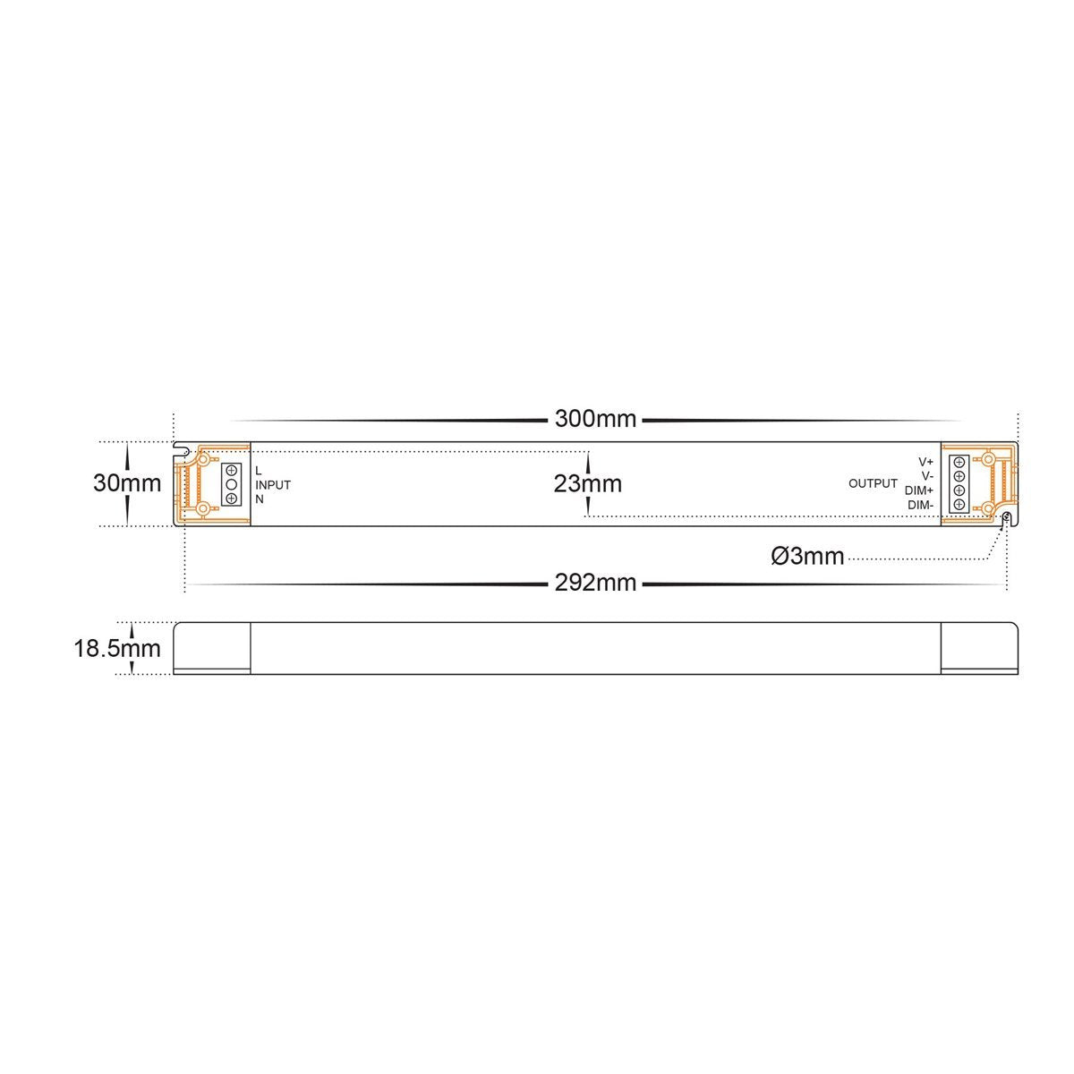 HV9662_60W Dimensions