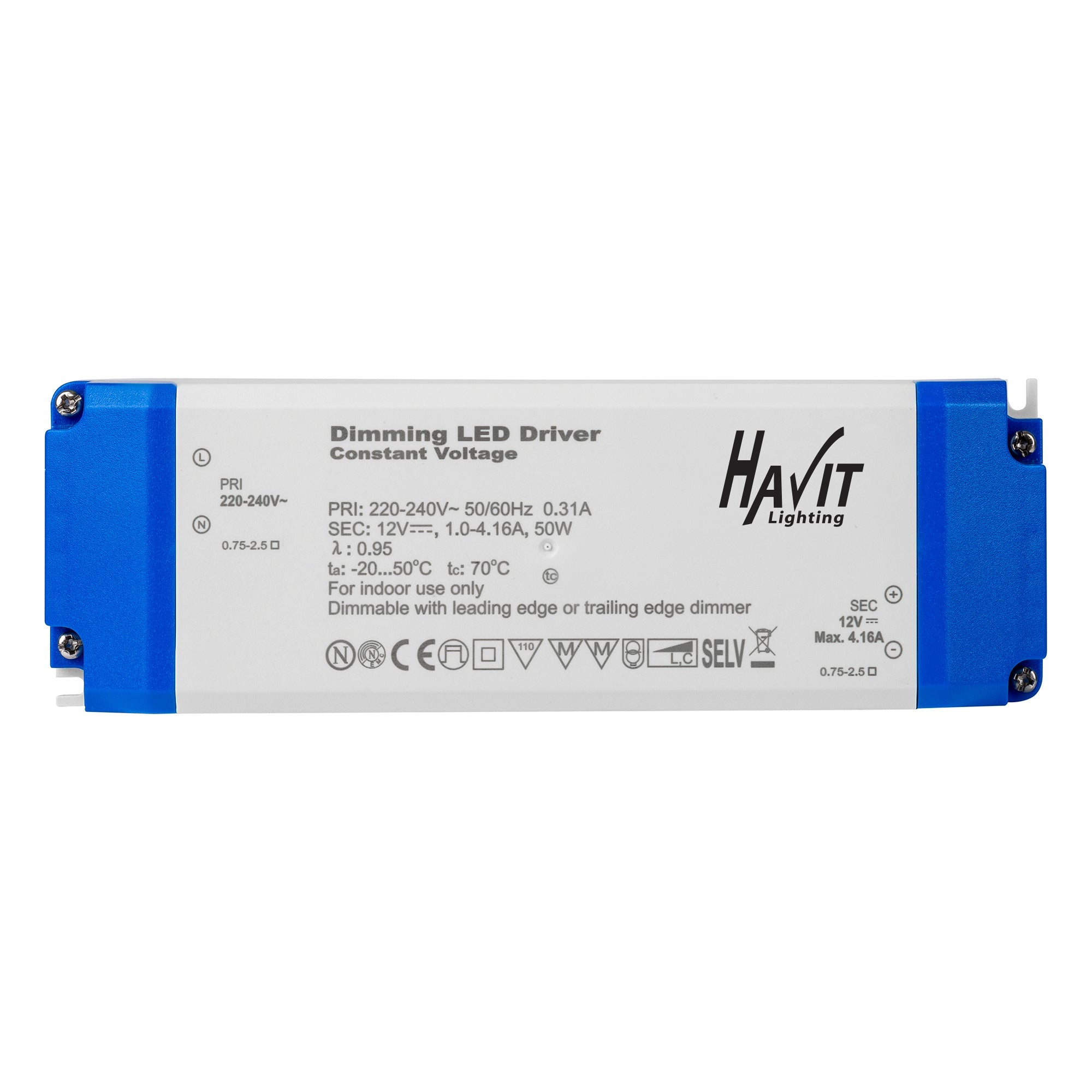 HV9668-12V50W | HV9668-24V50W- 50w Triac Dimmable Indoor LED Driver