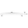 HV9705-5080-SCH - 800mm Rectangle Surface Mounted Satin Chrome Pendant Canopy