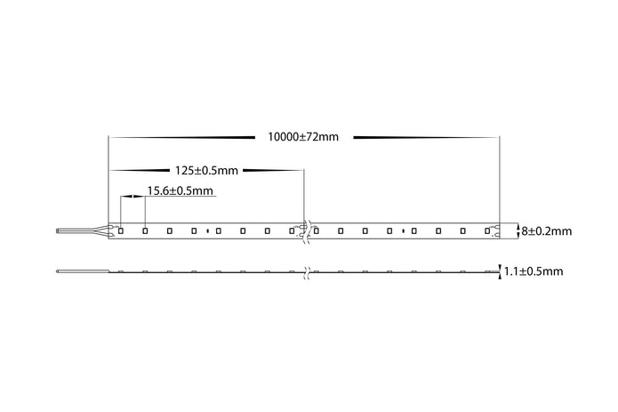 HV9722-IP20-64-5K - 4.8w 24v DC IP20 LED Strip 5500k