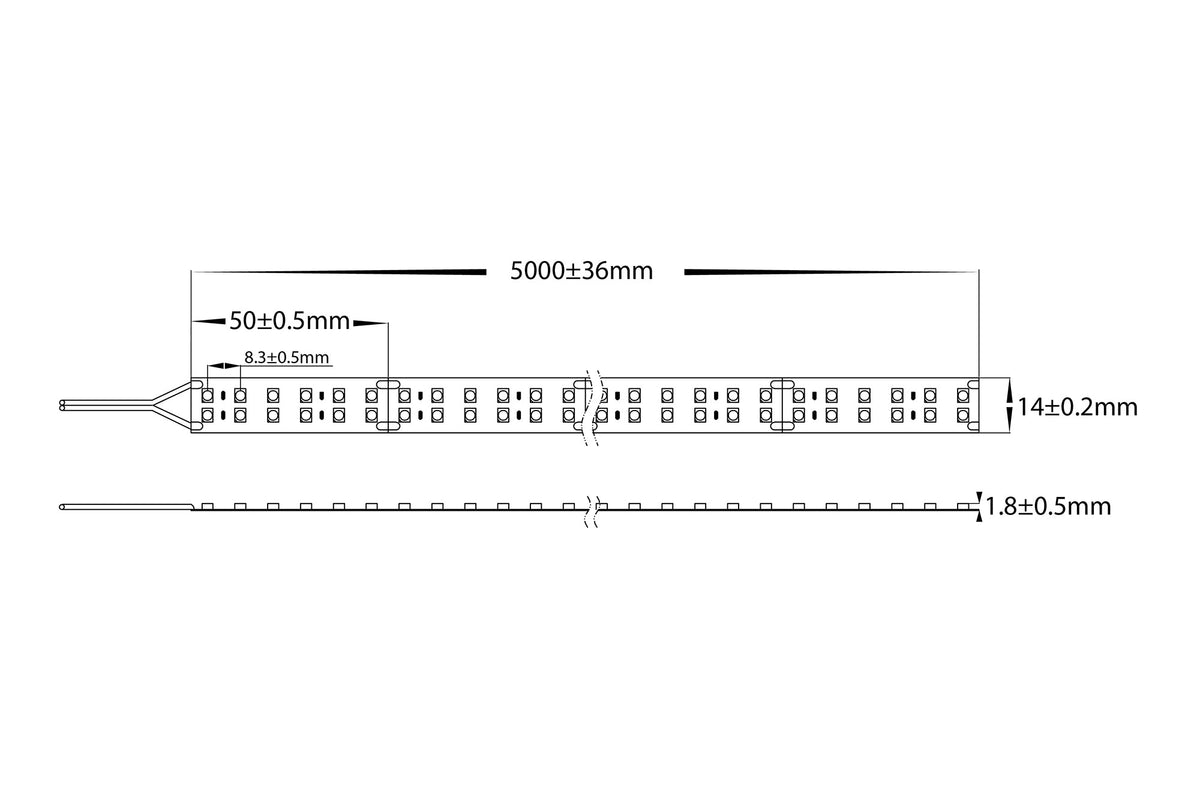 HV9723-IP20-240-5K-2 - 19.2w IP20 LED Strip 5500k