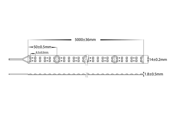 HV9723-IP20-240-5K-2 - 19.2w IP20 LED Strip 5500k
