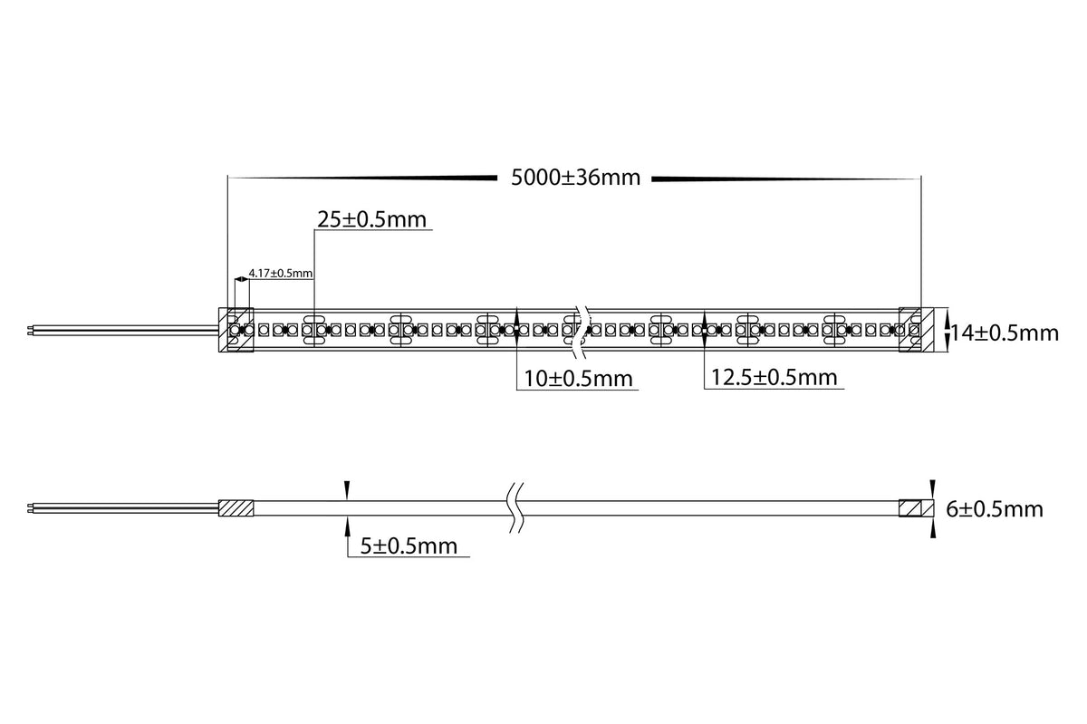 HV9723-IP67-240-5K-1 - 19.2w IP67 LED Strip 5500k