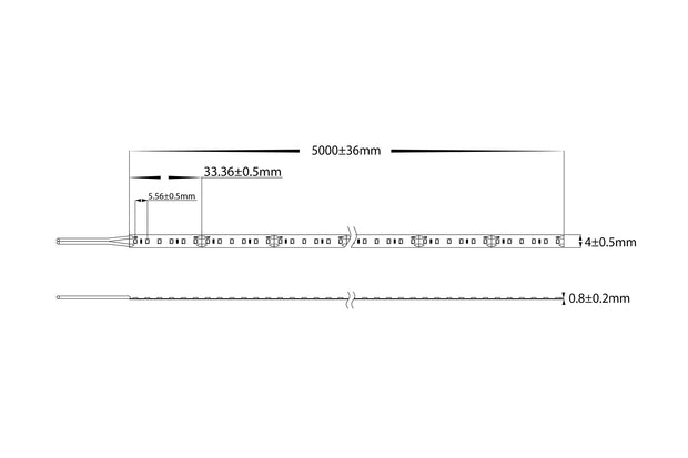 HV9731-IP20-180-3K - 4.8w IP20 Micro LED Strip 3000k