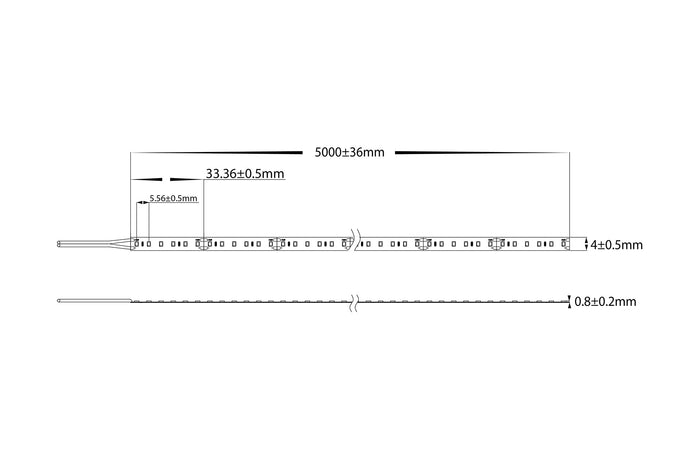 HV9731-IP20-180-5K - 4.8w IP20 Micro LED Strip 5500k
