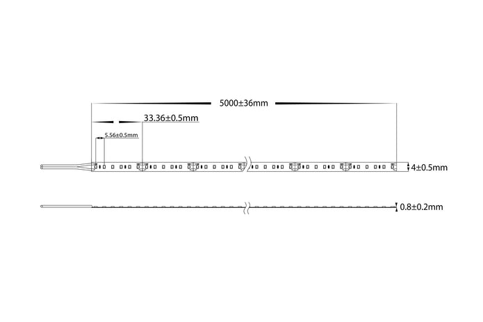 HV9733-IP20-180-4K - 9.6w IP20 Micro LED Strip 4000k