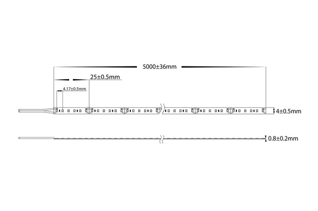 HV9735-IP20-240-5K - 19.2w IP20 Micro LED Strip 5500k
