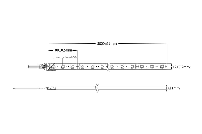 HV9750-IP54-30-RGB - 7.2w IP54 RGB LED Strip