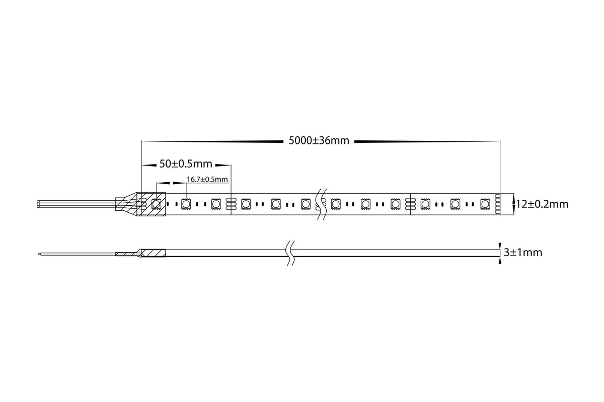 HV9750-IP54-60-CHRGB - 8w IP54 Chasing Mulicolour LED Strip