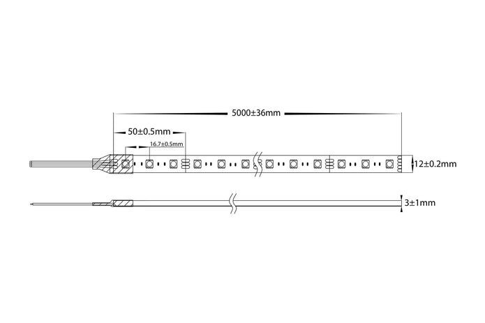 HV9750-IP54-60-CHRGB - 8w IP54 Chasing Mulicolour LED Strip