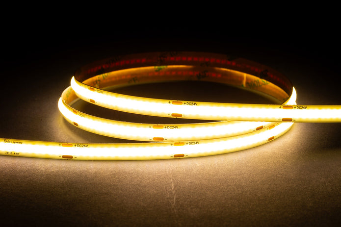 HV9760-IP20-320-4K  - 4.8w IP20 24v DC 4000K COB Dotless LED Strip