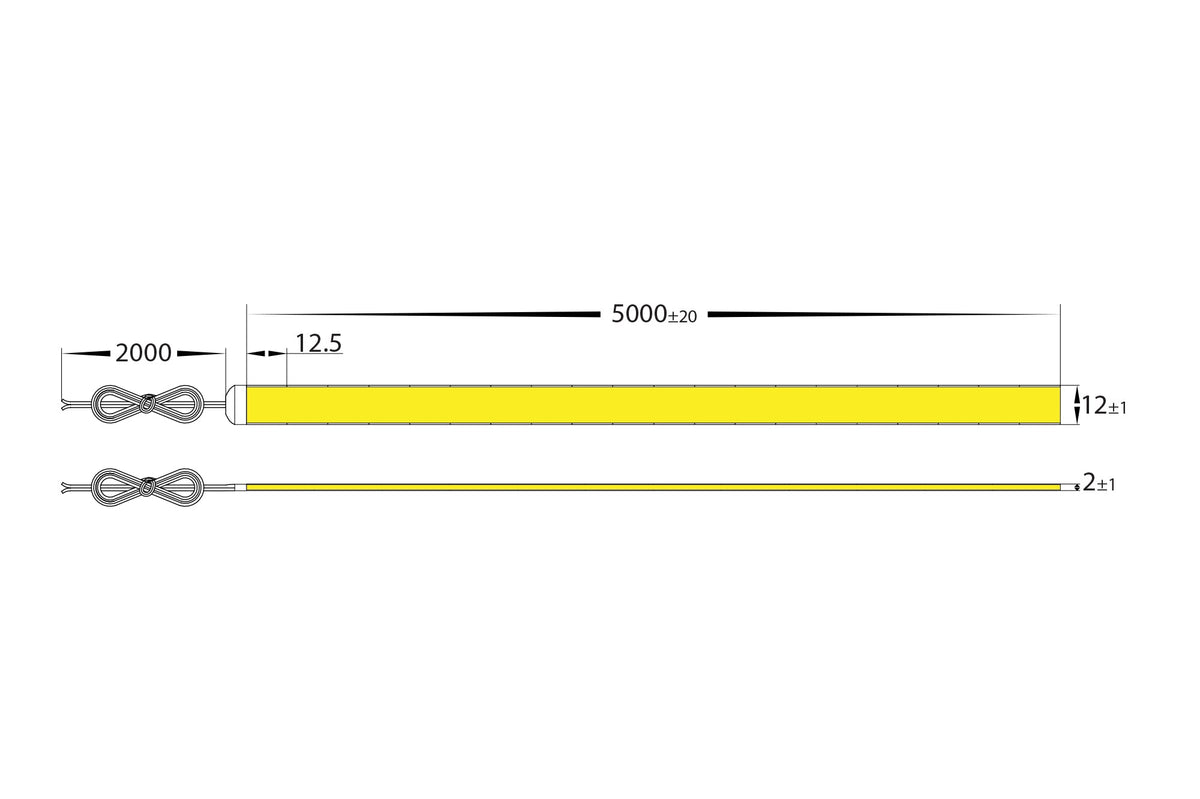 HV9761-IP20-1280-3K - 15W Strip Lighting - IP20 / Per Metre