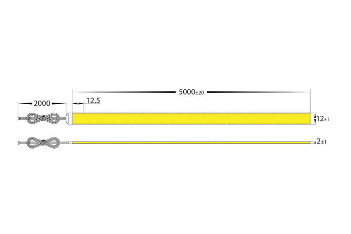 HV9761-IP20-1280-3K - 15W Strip Lighting - IP20 / Per Metre