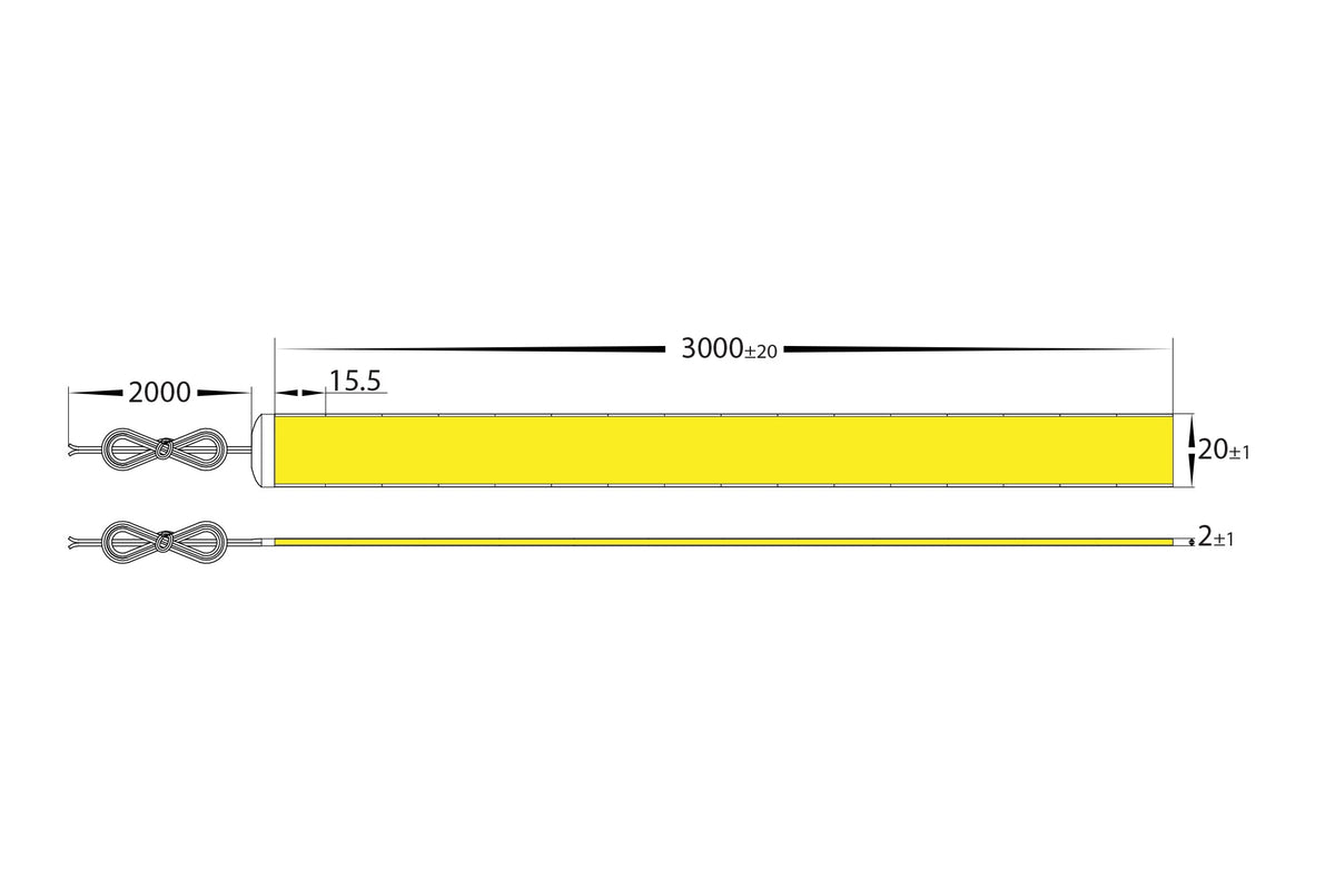 HV9761-IP20-3072-3K - 30W Strip Lighting - IP20 / Per Metre