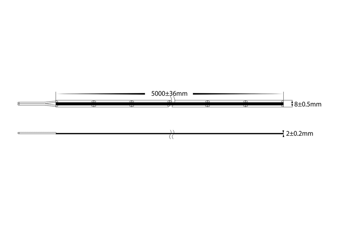 HV9761-IP20-528-3K  - 12w IP20 24v DC 3000K Free Cut COB Dotless LED Strip