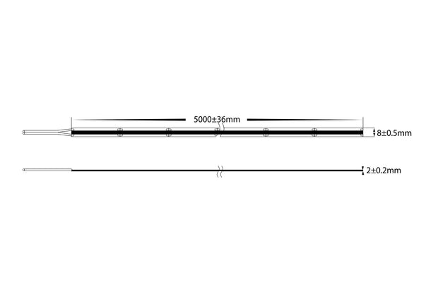 HV9761-IP20-528-4K  - 12w IP20 24v DC 4000K Free Cut COB Dotless LED Strip
