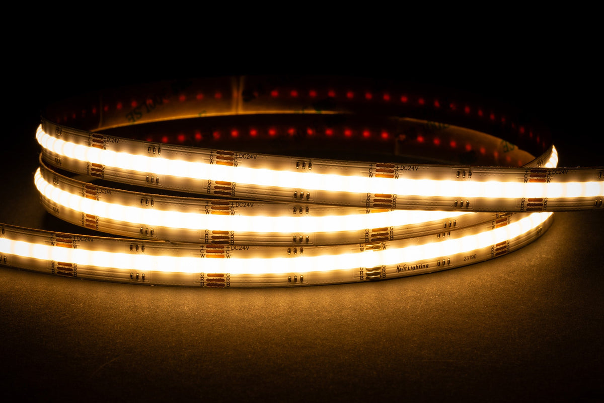 HV9761-IP20-840-RGBCW - 20w IP20 24v DC COB RGBCW LED Strip