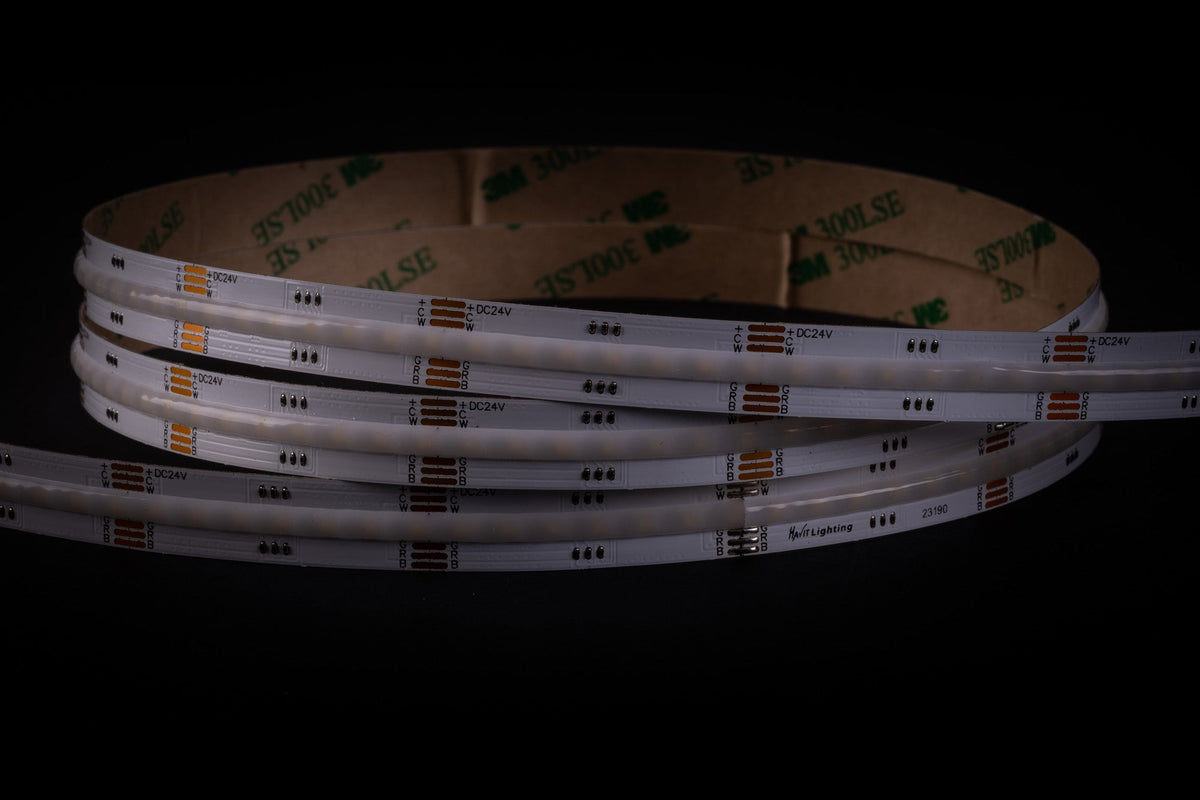 HV9761-IP20-840-RGBCW - 20w IP20 24v DC COB RGBCW LED Strip