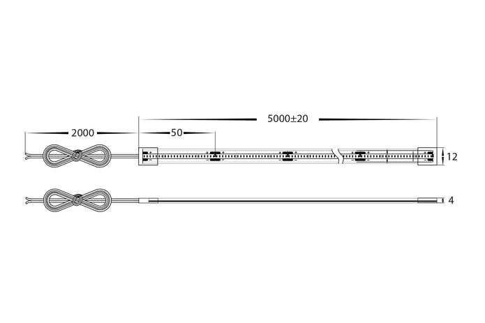 HV9762-IP67-480-4K  - 14.4w IP67 24v DC 4000K CSP Dotless LED Strip