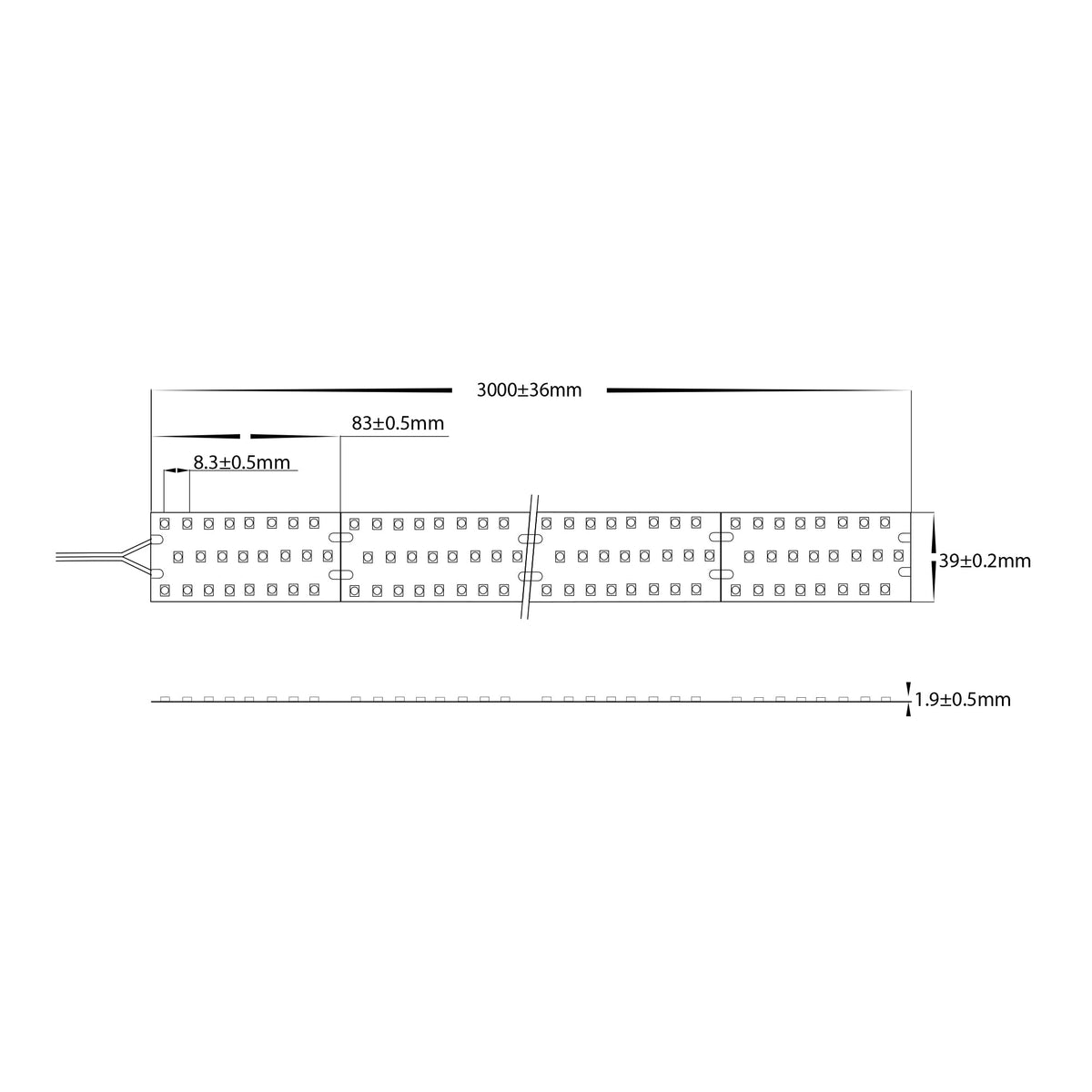 HV9783-IP20-252-4K - 46w IP20 LED Strip 4000k