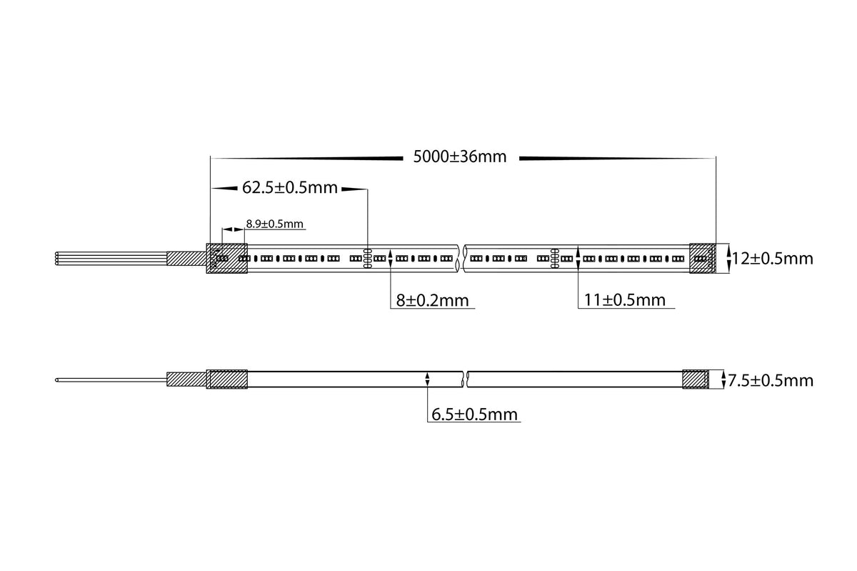 HV9792-IP67-336-RGB - 14.4w IP67 24v DC HaviFlex Side Bend Flexible Neon RGB LED Strip