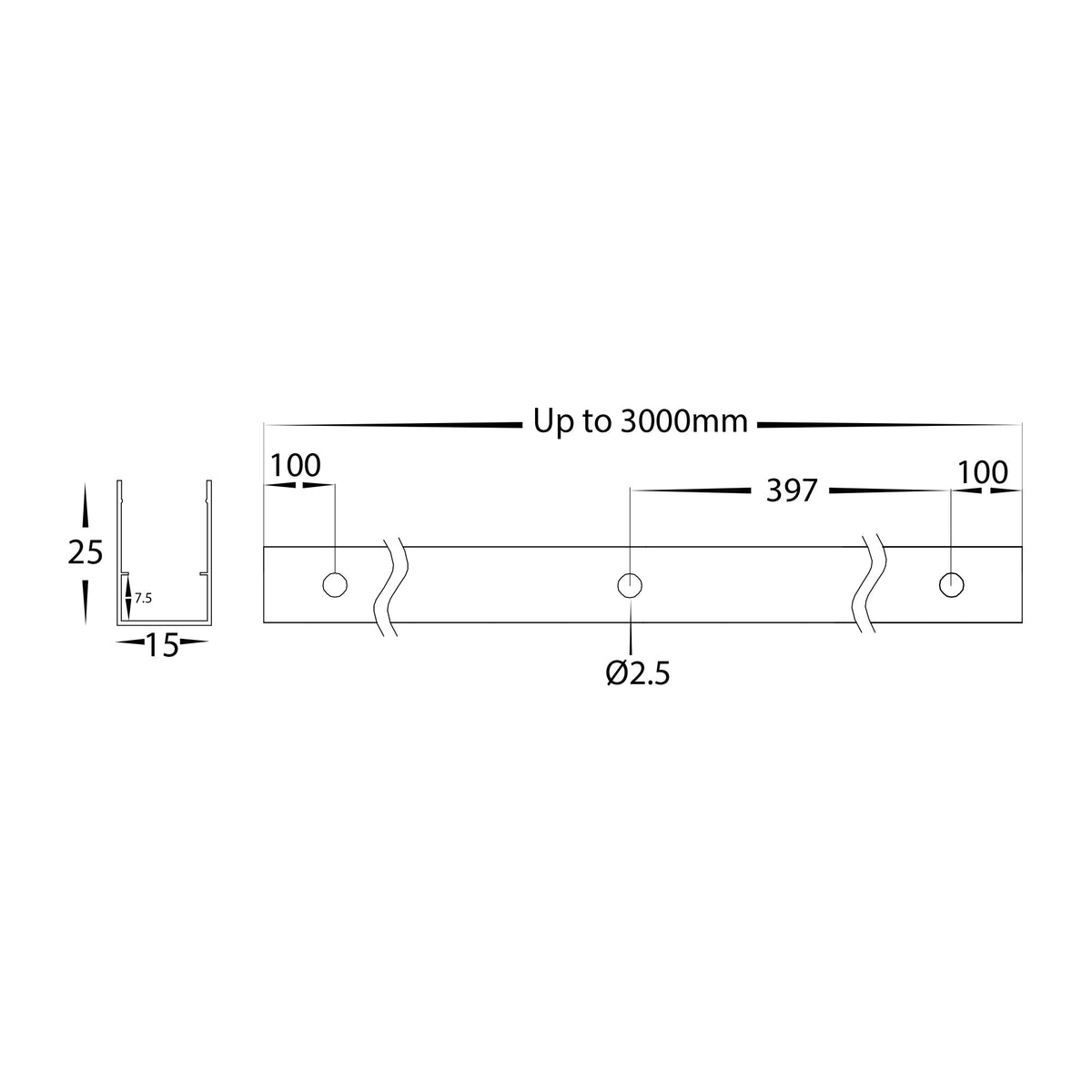 HV9795-ALU - Aluminium Channel to suit HV9795 Flexible Neon LED Strip